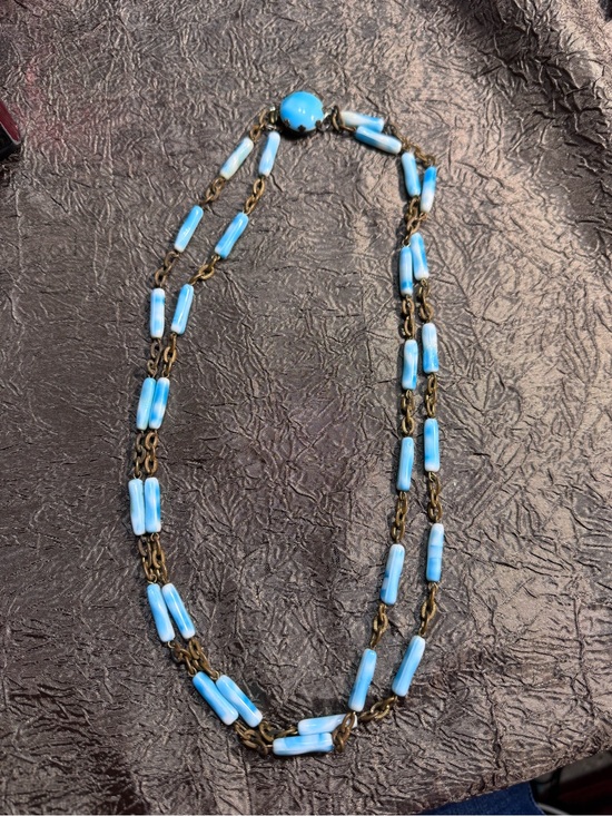 Jewelry - Blue Beaded Double Strand Necklace – Unbranded